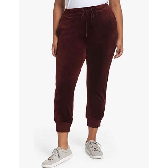 Sanctuary NWT Velour Track Joggers Scarlet XL (US 14) - Picture 1 of 9
